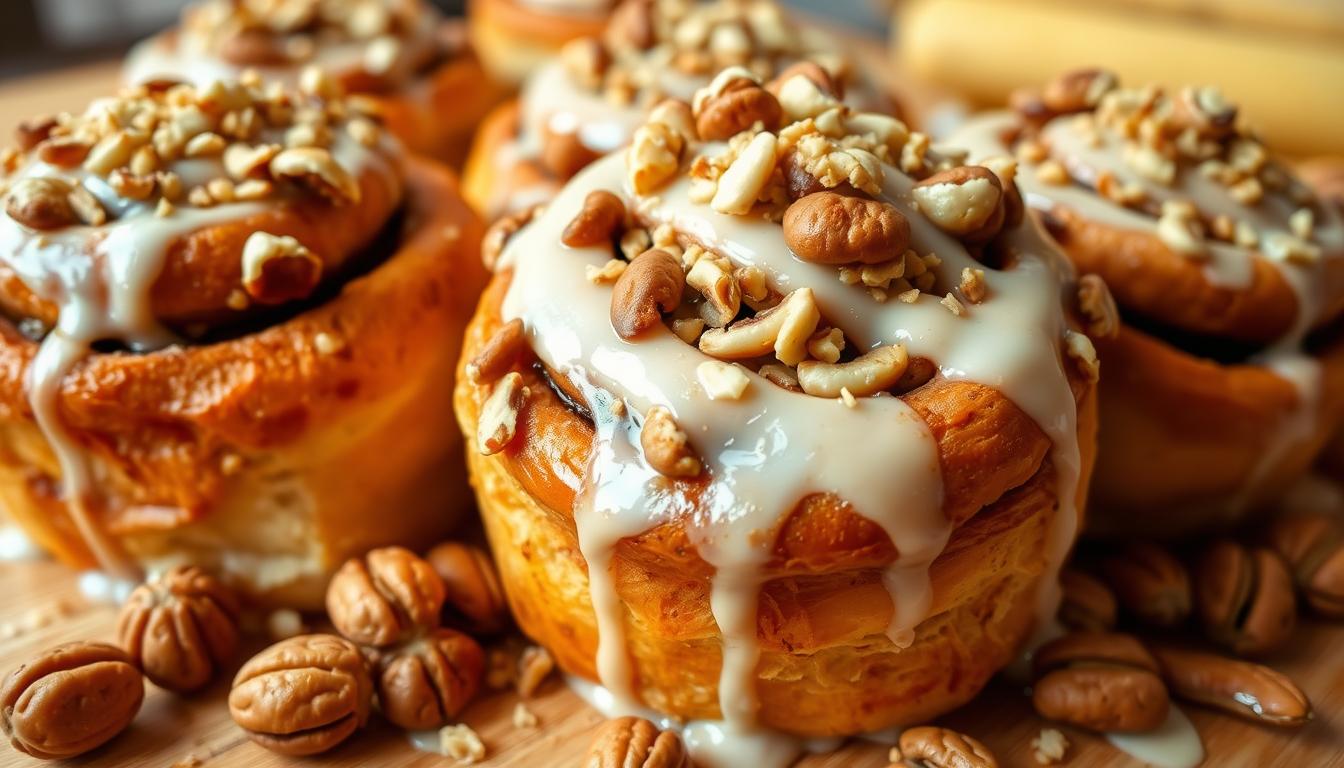 Cinnamon rolls with nuts