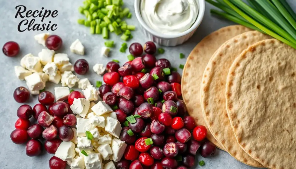 Cranberry Feta Pinwheels Ingredients