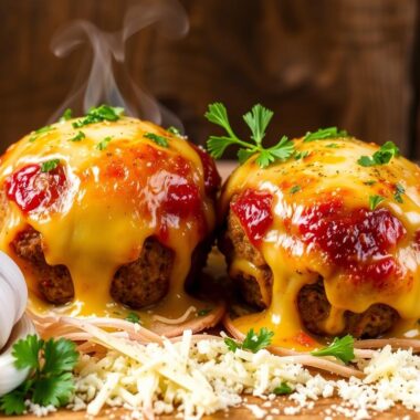 Garlic Parmesan Cheeseburger Bombs