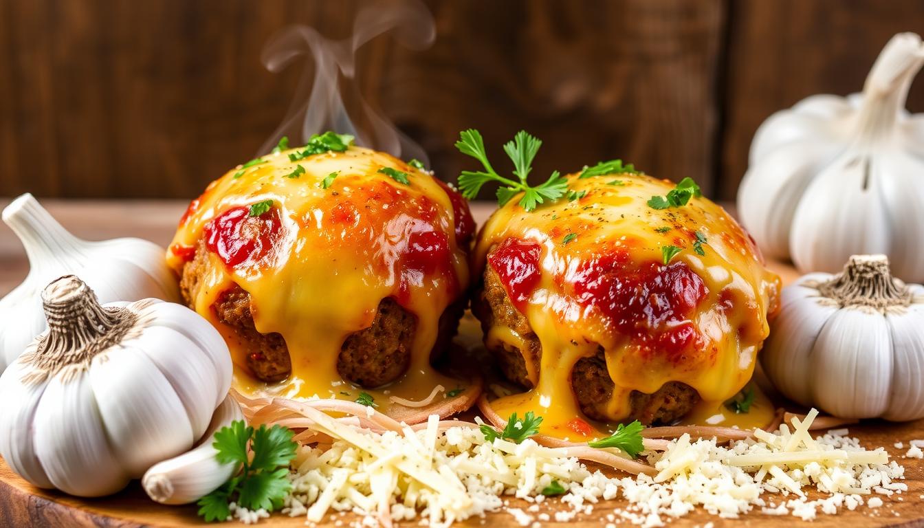 Garlic Parmesan Cheeseburger Bombs