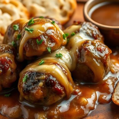 Savory French Onion Meatballs