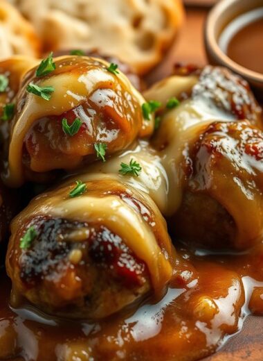 Savory French Onion Meatballs