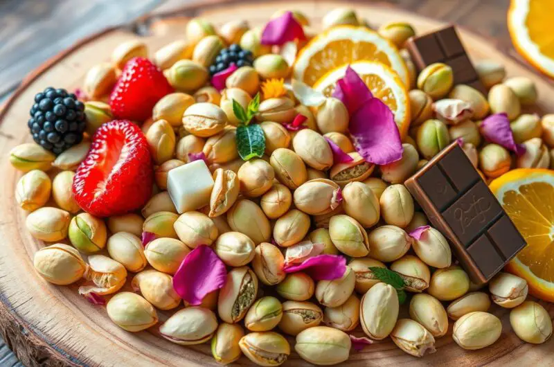 What flavor pairs well with pistachio?