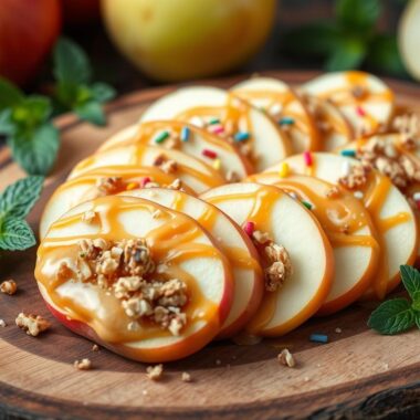 What goes well with apple slices?