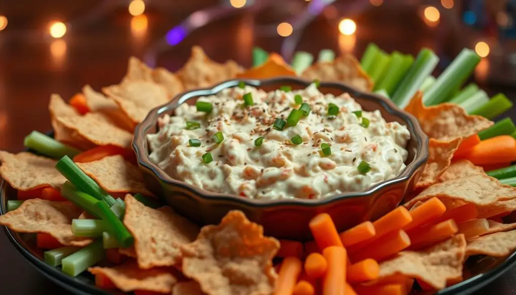 crab rangoon dip platter