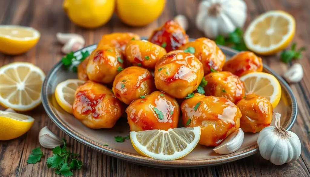 lemon garlic chicken bites