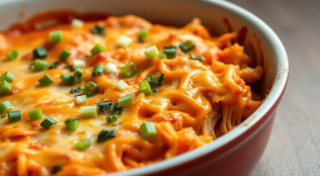 Buffalo Chicken and Cheese Casserole