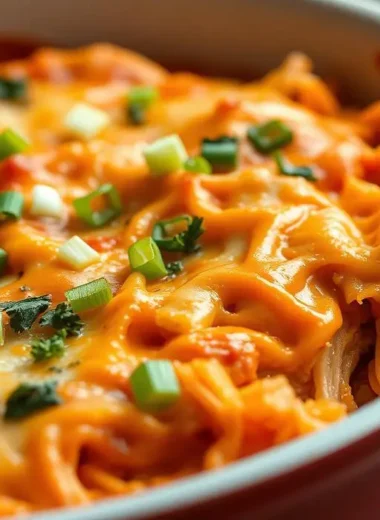 Buffalo Chicken and Cheese Casserole