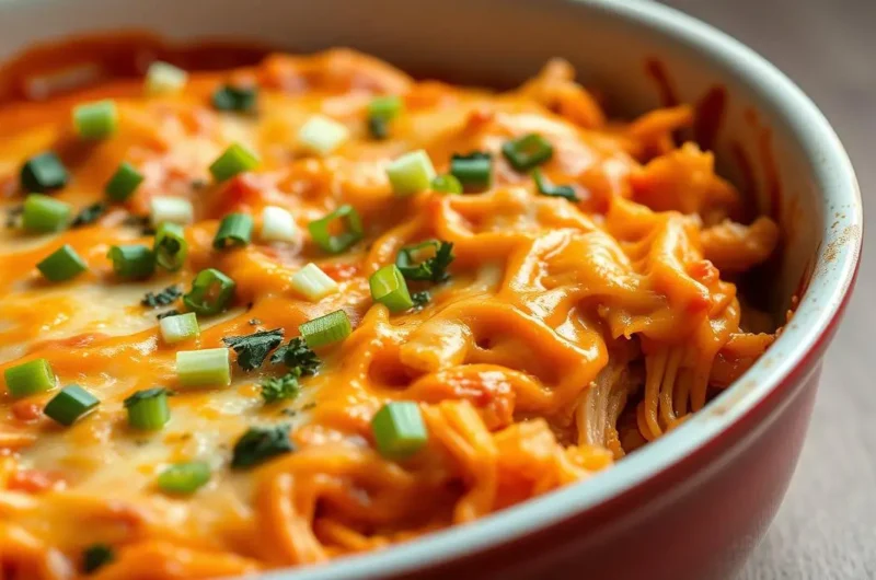 Buffalo Chicken and Cheese Casserole