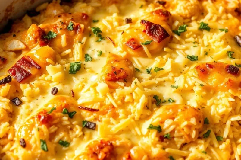 Cauliflower Rice Chicken Casserole