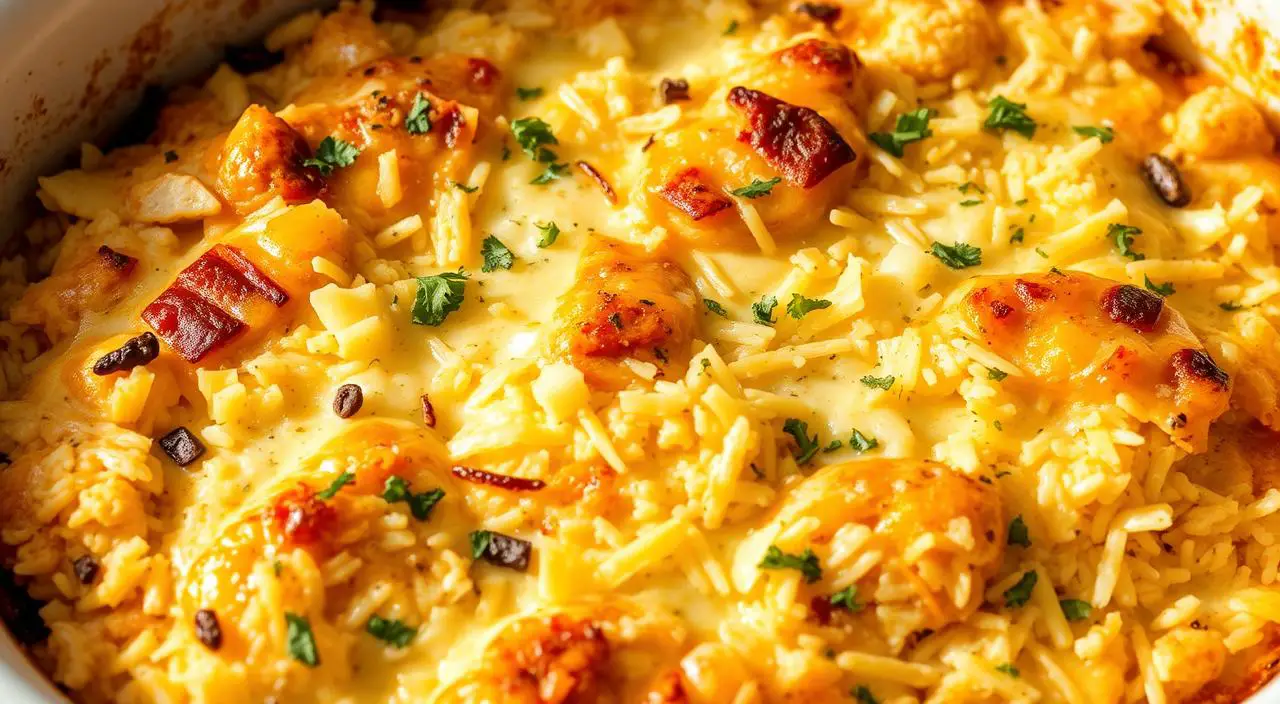 Cauliflower Rice Chicken Casserole