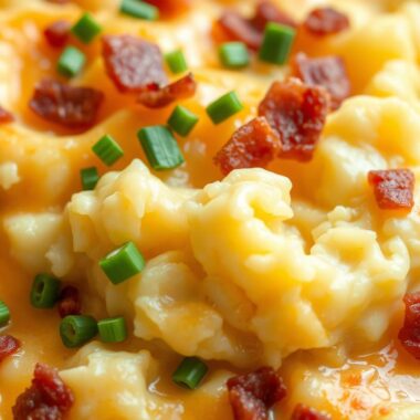 Cheddar and Bacon Mashed Potato Casserole