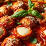 Cheese-Stuffed Meatball Casserole