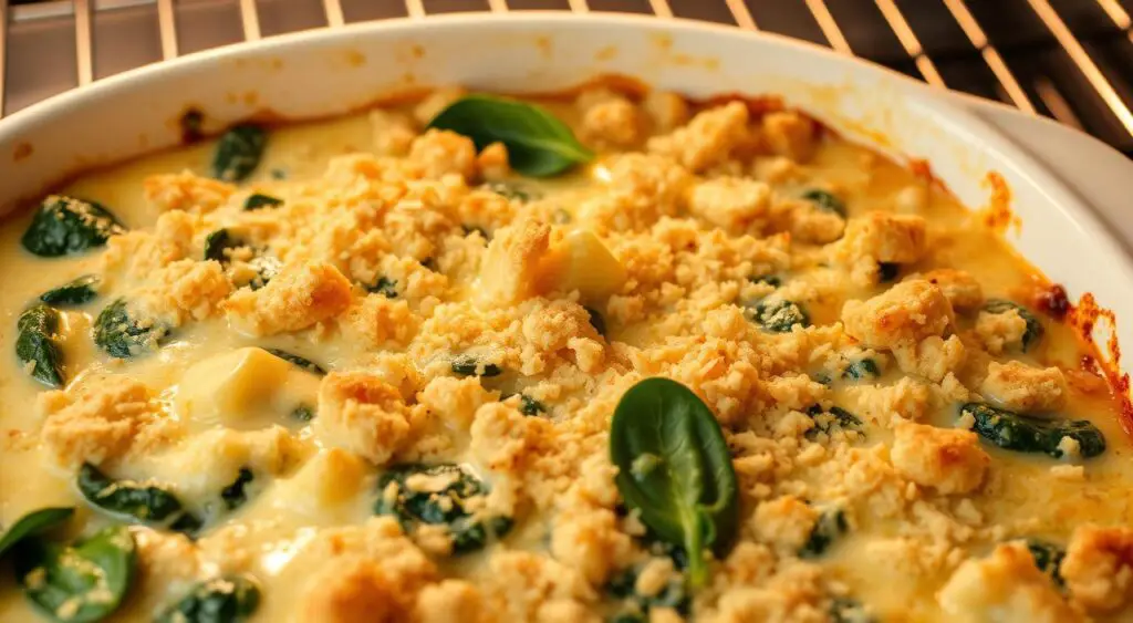Cheesy Spinach and Artichoke Casserole
