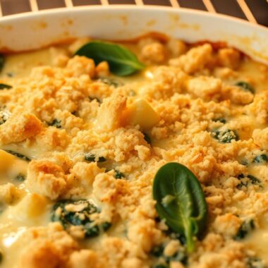 Cheesy Spinach and Artichoke Casserole