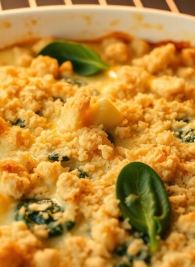 Cheesy Spinach and Artichoke Casserole