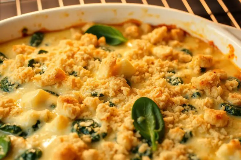 Cheesy Spinach and Artichoke Casserole