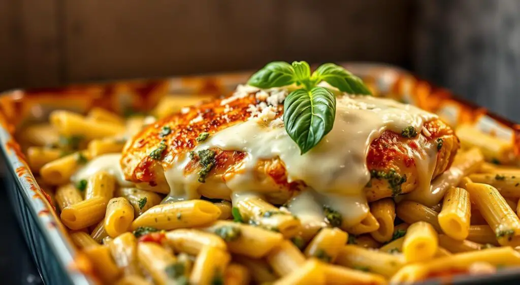 Creamy Chicken Pesto Bake