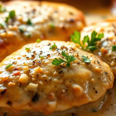 Creamy Garlic Parmesan Chicken Bake