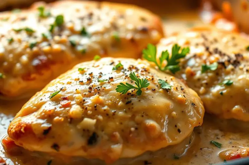 Creamy Garlic Parmesan Chicken Bake