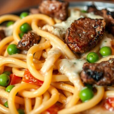 Creamy beef Pasta dinner