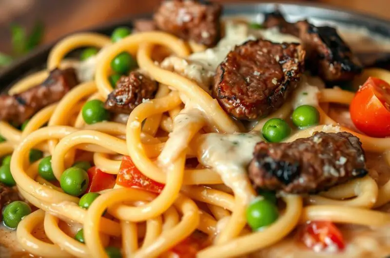 Creamy beef Pasta dinner