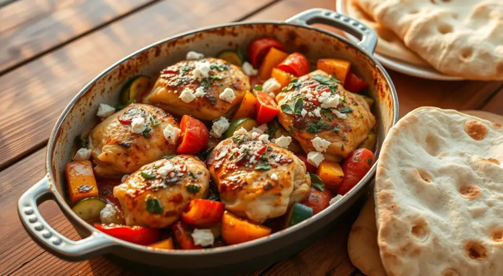 Greek Chicken and Veggie Bake