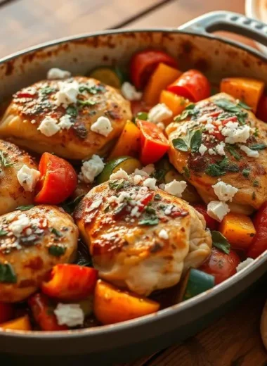Greek Chicken and Veggie Bake