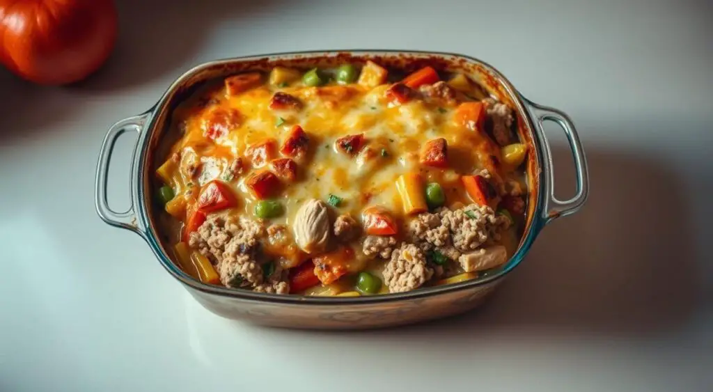 Healthy ground turkey casserole