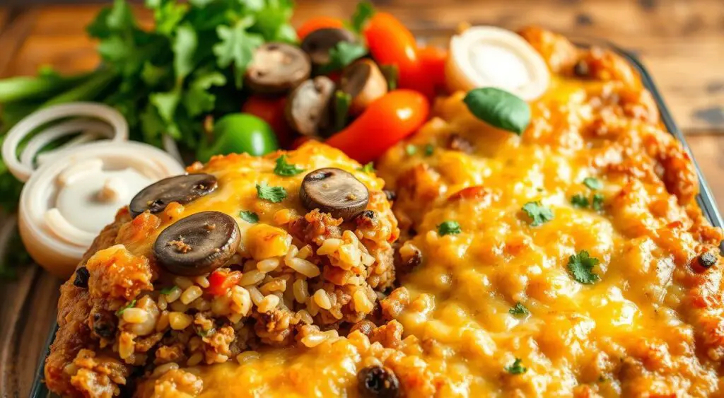 Mushroom and Brown Rice Bake