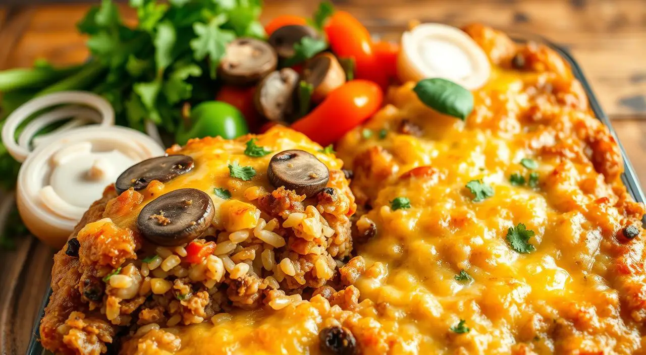 Mushroom and Brown Rice Bake