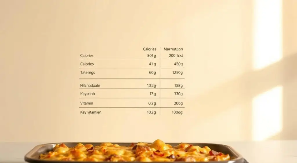 Nutritional Information for Cheesy Potato Casserole
