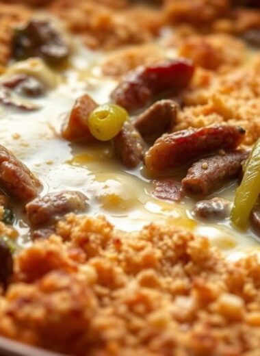 Philly Cheesesteak Casserole