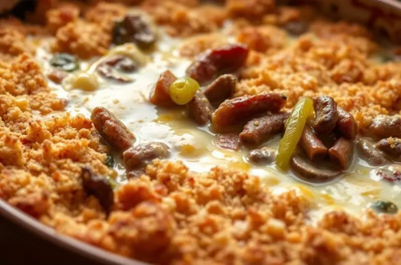 Philly Cheesesteak Casserole