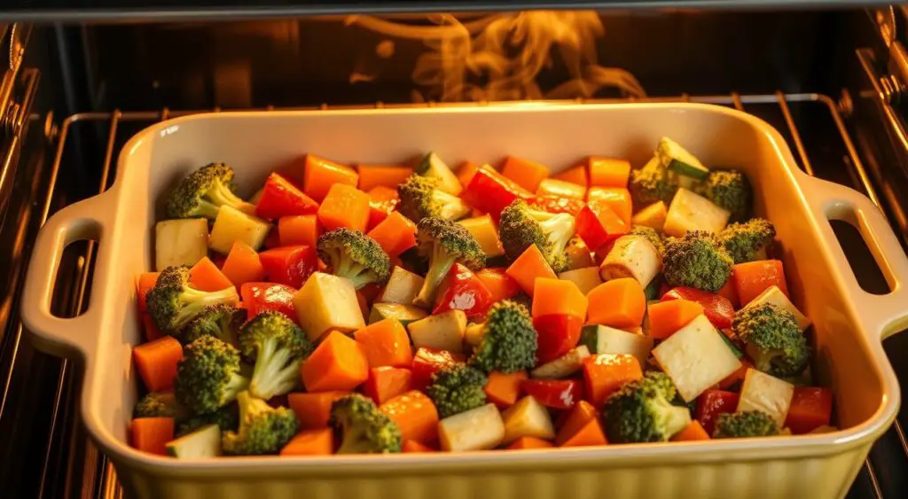 Roasted Veggie Casserole Oven-Baking