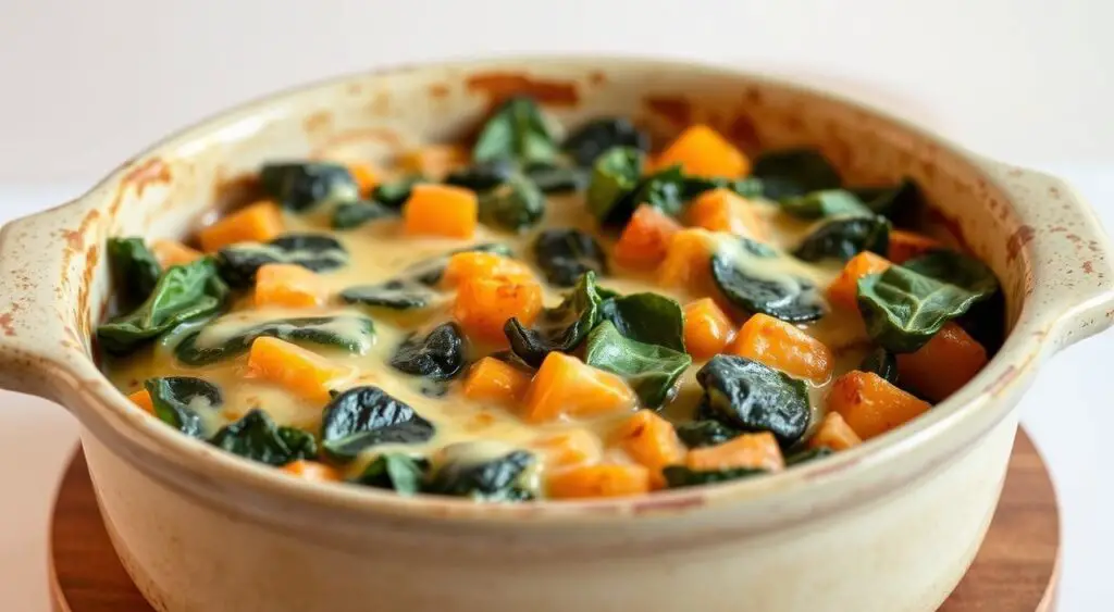 Spinach and Sweet Potato Casserole