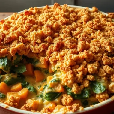 Spinach and Sweet Potato Casserole