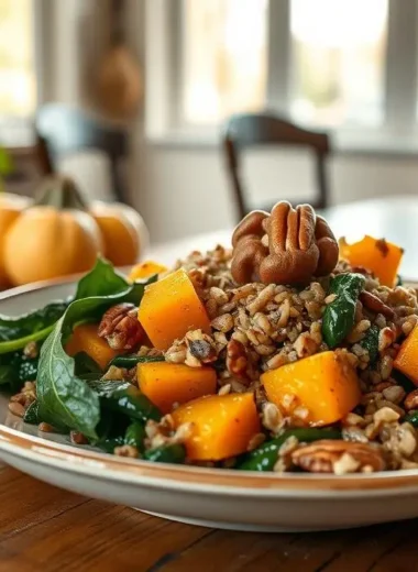 Squash and Wild Rice Bake