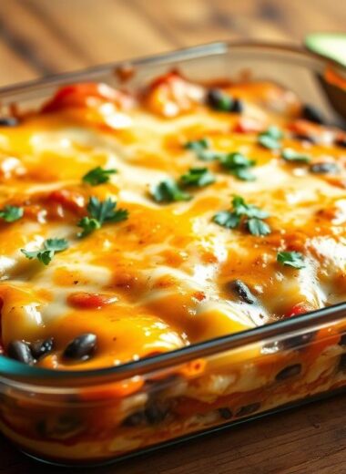 Veggie and Black Bean Enchilada Bake