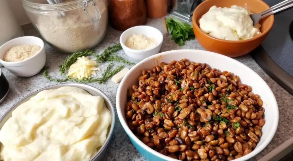 assembling shepherd's pie
