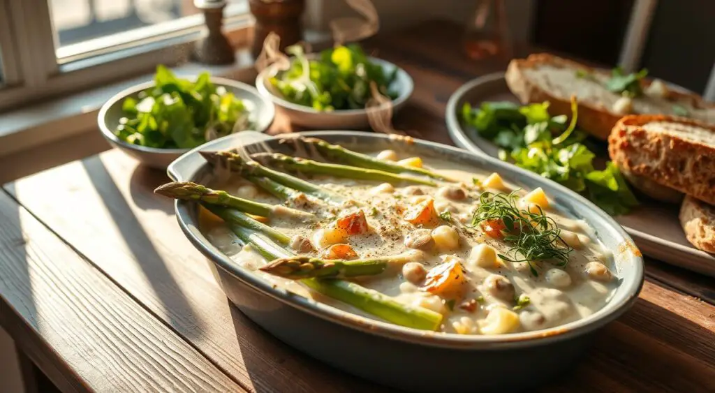 spring vegetable casserole serving suggestions