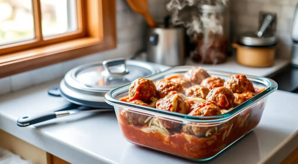 storing homemade meatball casserole