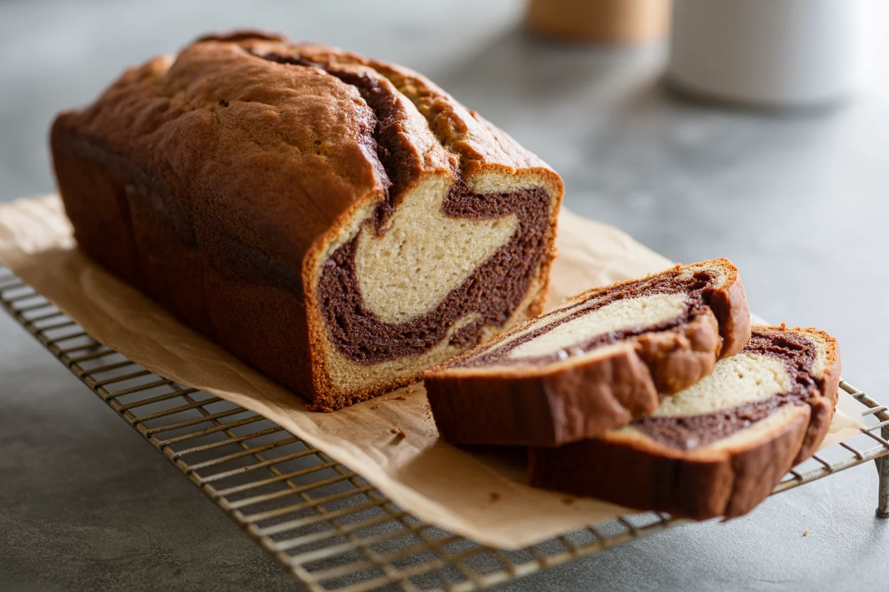 Decadent Loaf with a Chocolate Swirl to Brighten Your Day