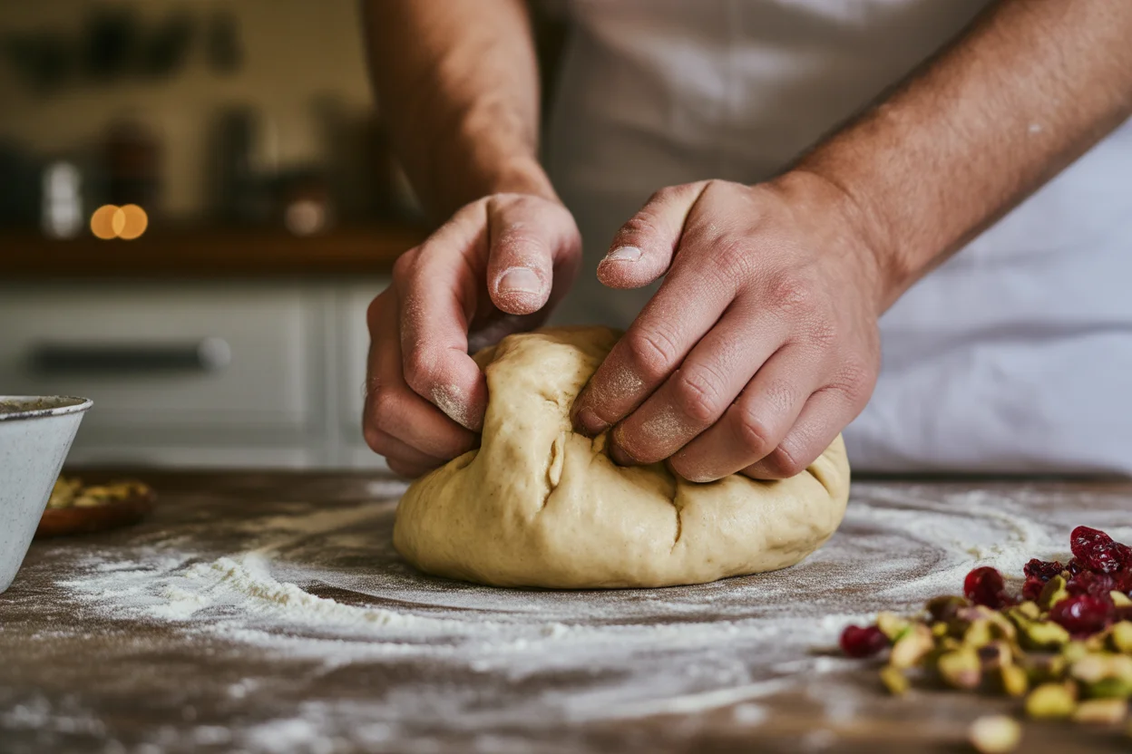 Cranberry Pistachio Babka Bread Wreath