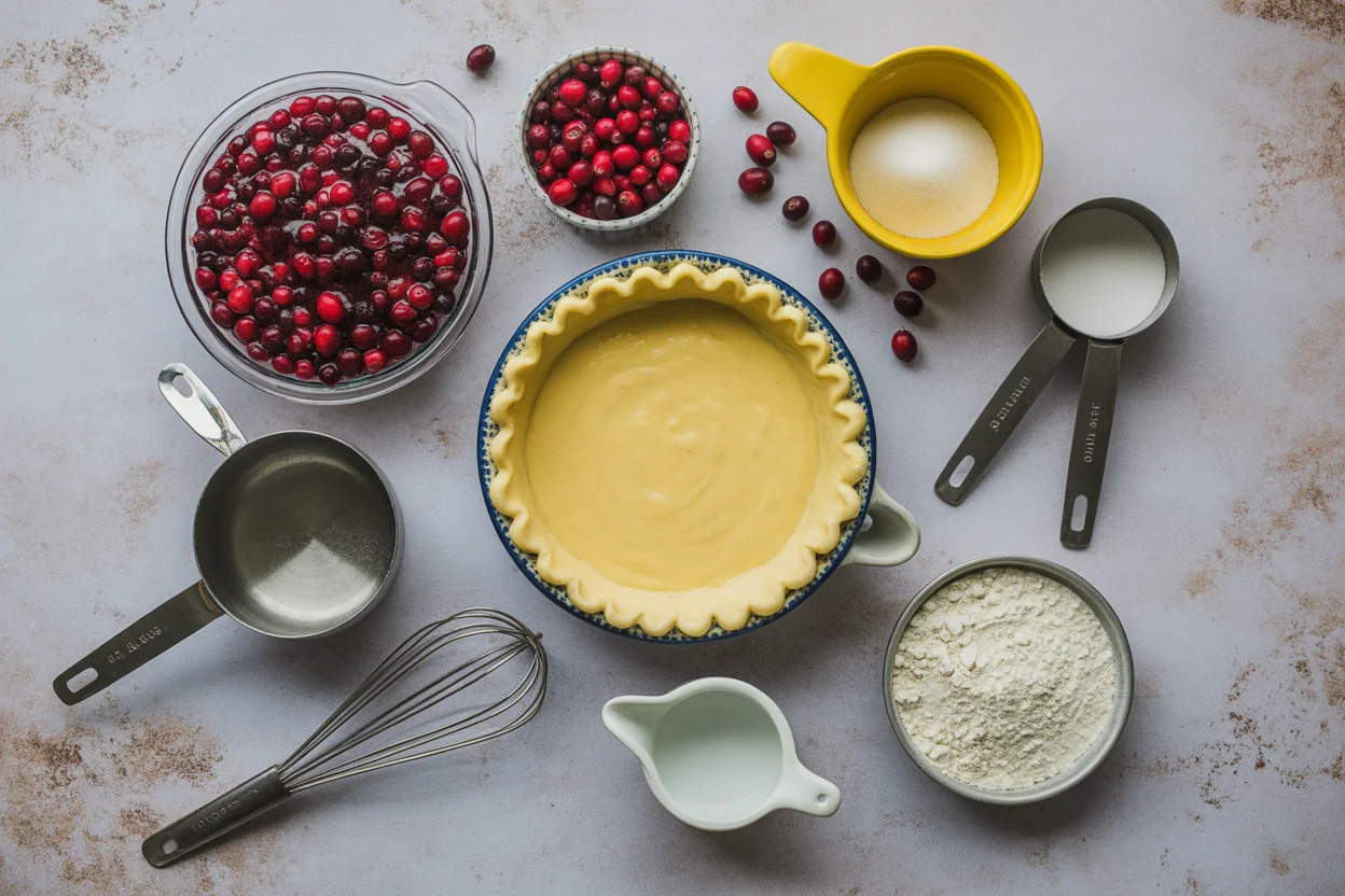 Cranberry Custard Pie