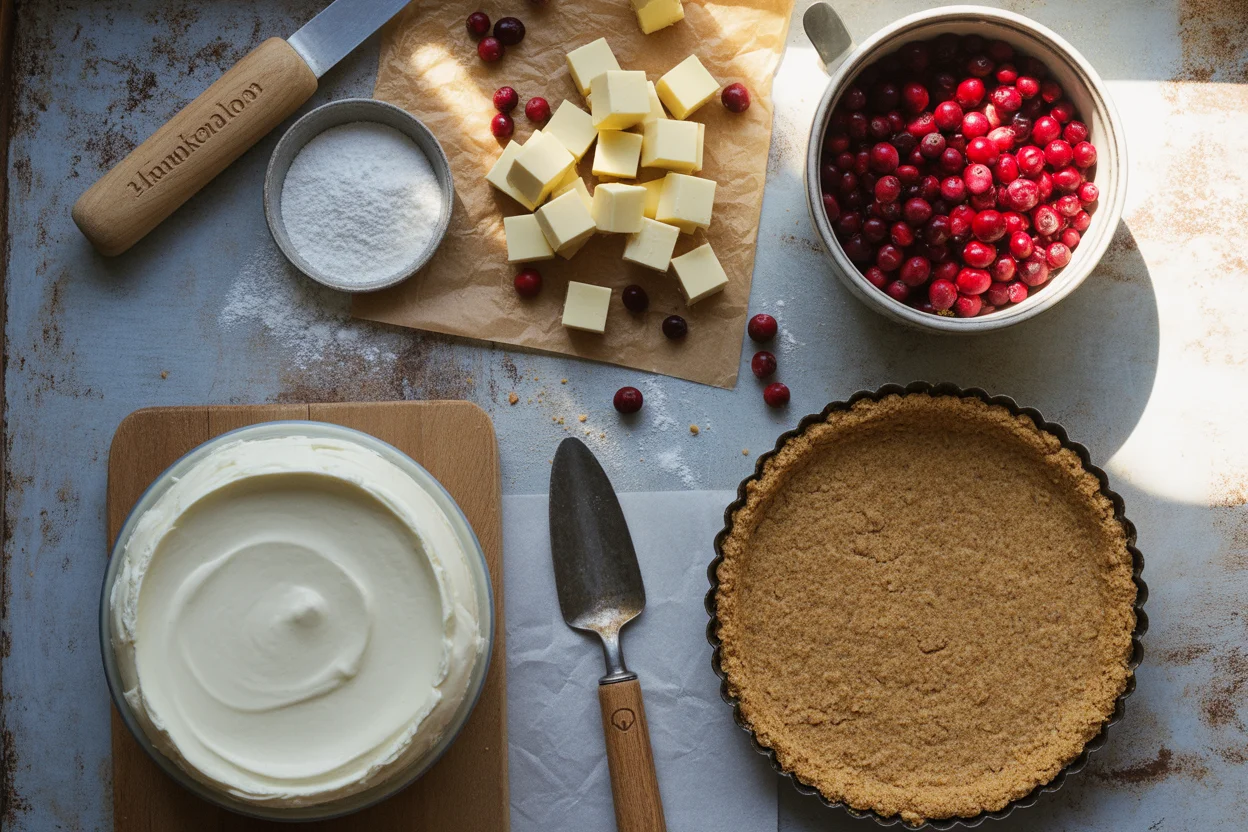 White Chocolate Cranberry Cheesecake