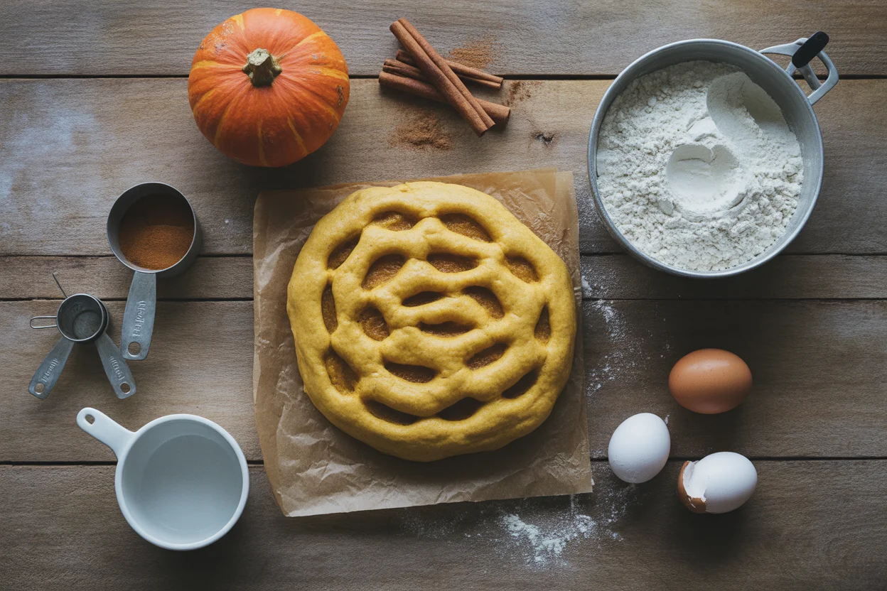 Cinnamon Roll Pumpkin Focaccia