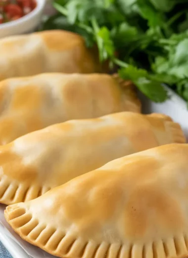 Delicious pie crust empanadas filled with seasoned ground beef for a quick dinner.