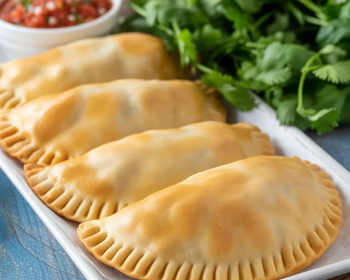 Delicious pie crust empanadas filled with seasoned ground beef for a quick dinner.