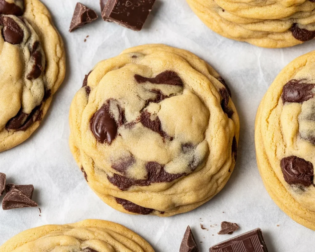 Delicious chocolate chip cookies baked to perfection with a simple recipe.